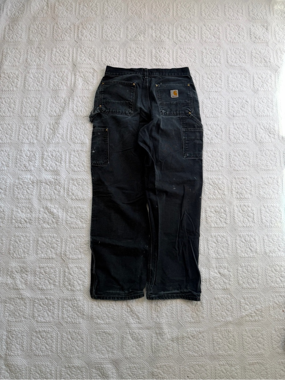 Vintage faded distressed Carhartt Carpenter Work Pants with Pockets